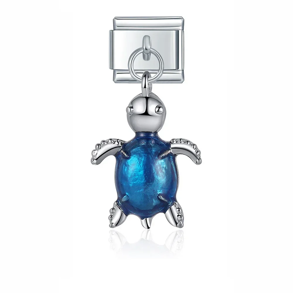 Sun, Bell and Turtle Dangle Italian Charms - Image 7