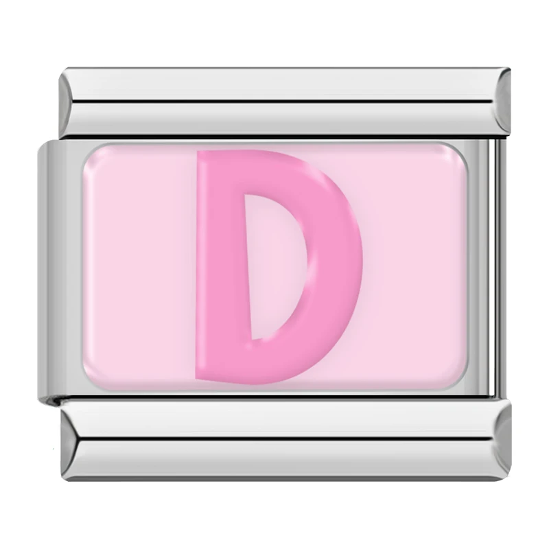 Pink Letter Italian Charms A to Z - Image 3