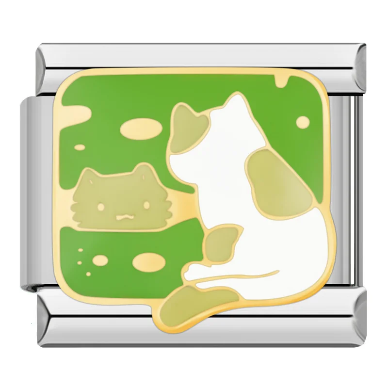 Flower, Cat and Love Note Italian Charms - Image 16