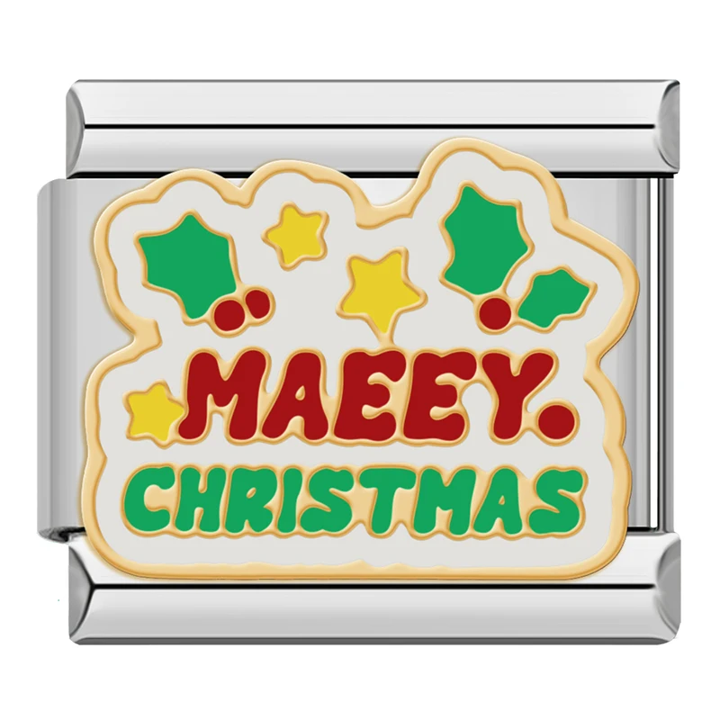Christmas and Colourful Heart Italian Charms - Image 3