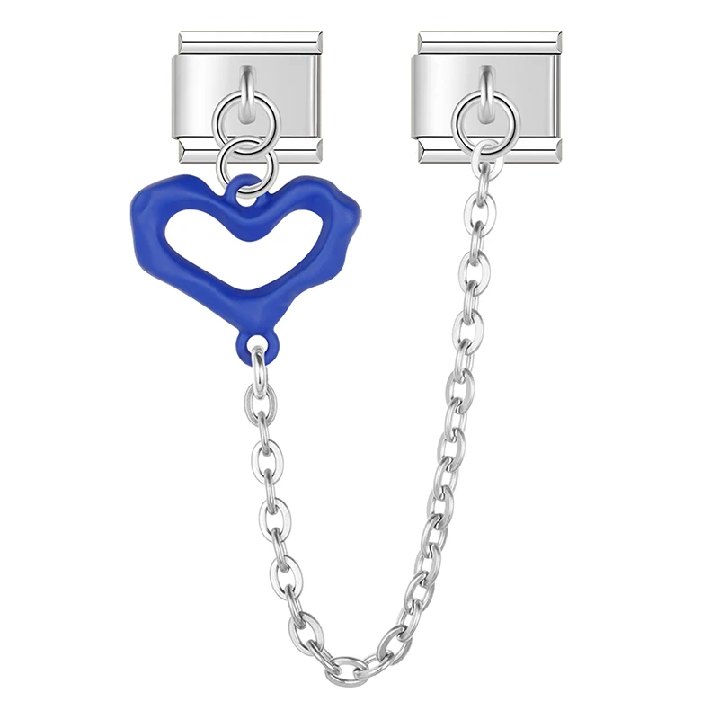 Heart Safety Chain Italian Charms - Image 10