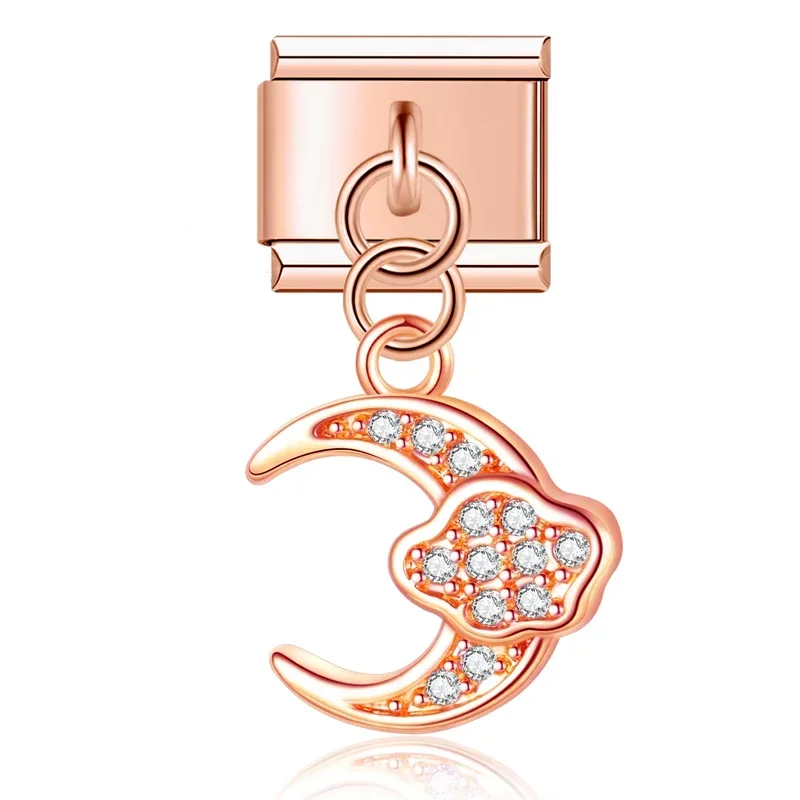 Evil Eye, Butterfly and Moon Dangle Italian Charms - Image 7
