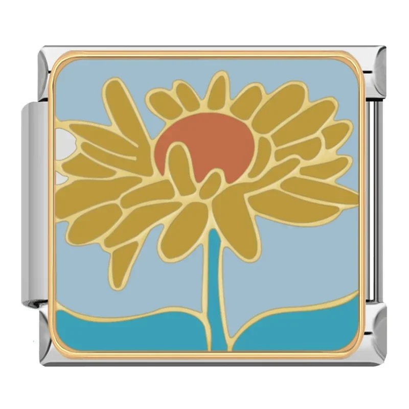 Painted Flower Italian Charms - Image 6
