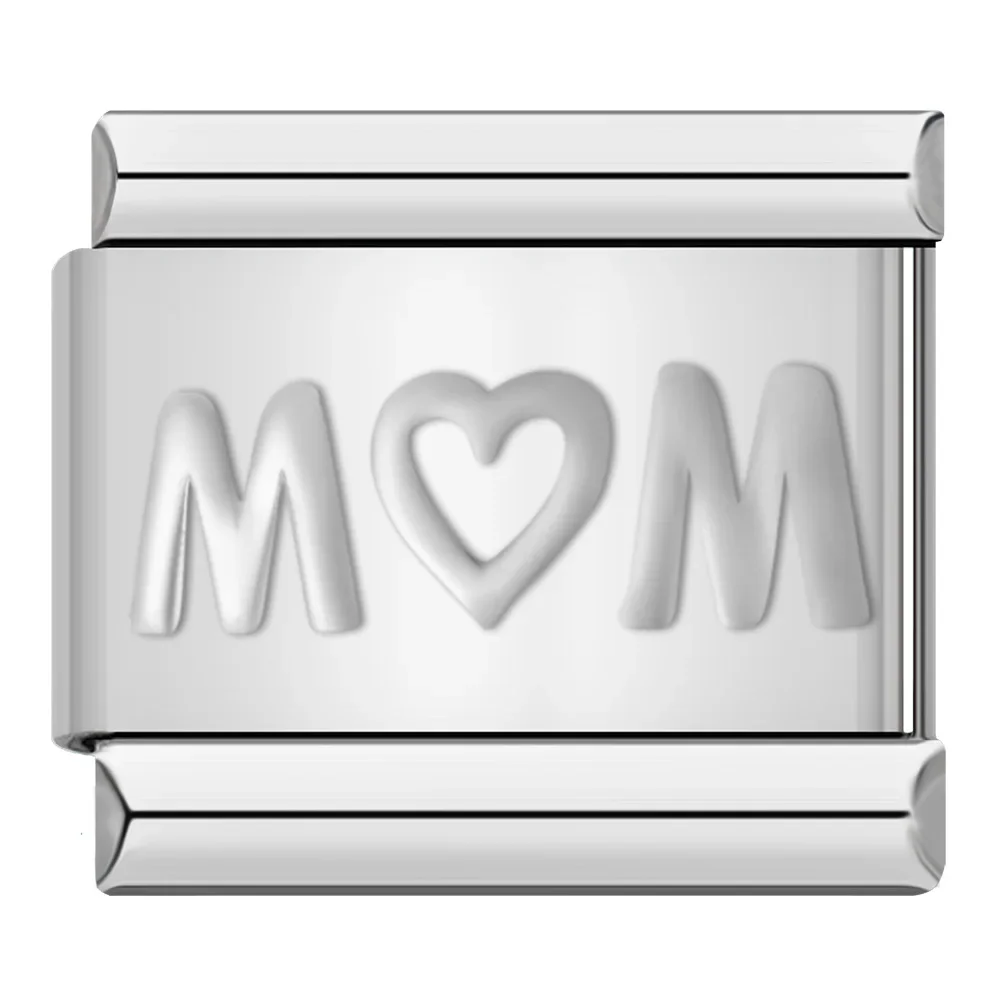 Engraved Mom, Princess and Paw Italian Charms - Image 15