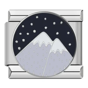 Mountain, Moon and Starry Night Italian Charms