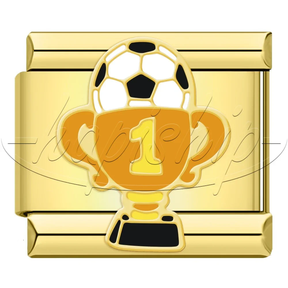Football and Gold Sports Italian Charms - Image 12