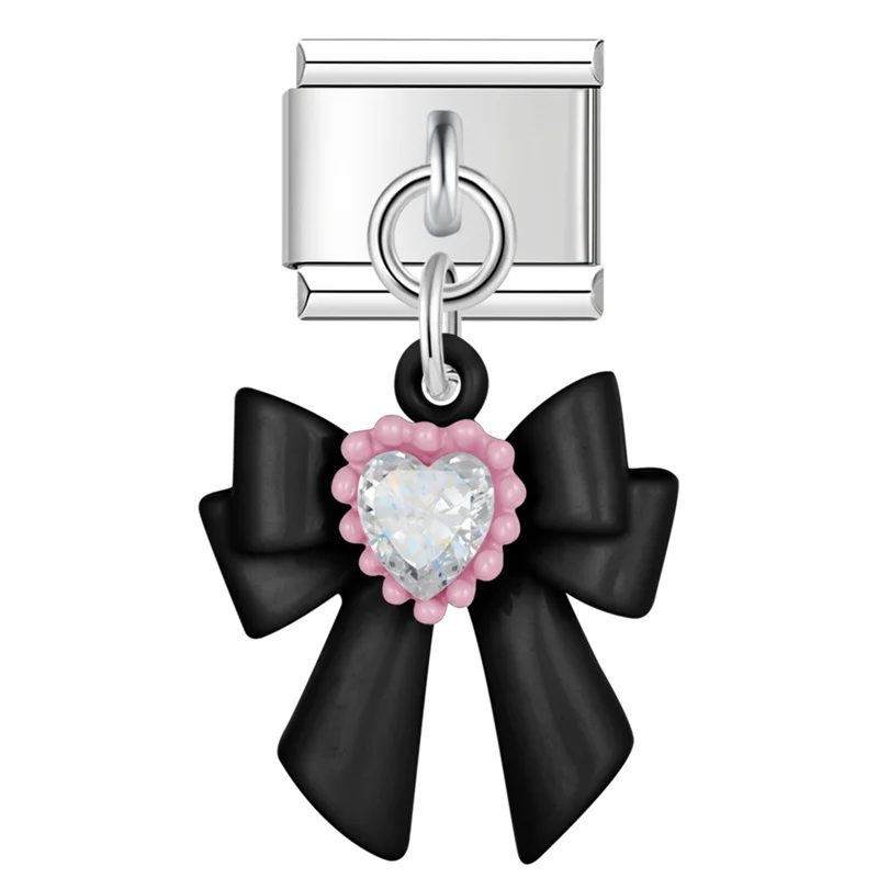 Cat and Bow Dangle Italian Charms - Image 11