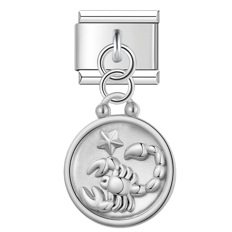 Zodiac Coin Dangle Italian Charms - Image 5