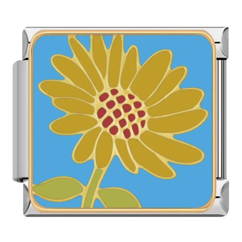 Painted Flower Italian Charms - Image 12