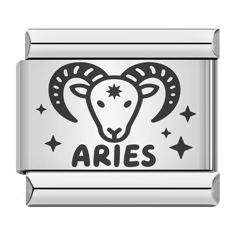 Zodiac Sign Engraved Italian Charms - Image 11