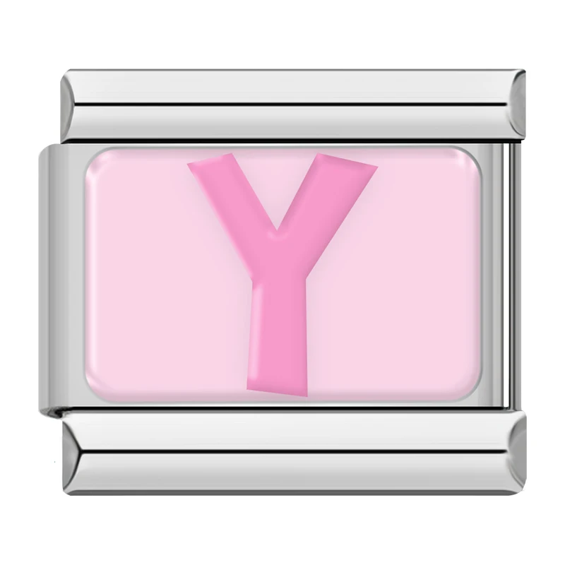 Pink Letter Italian Charms A to Z - Image 10