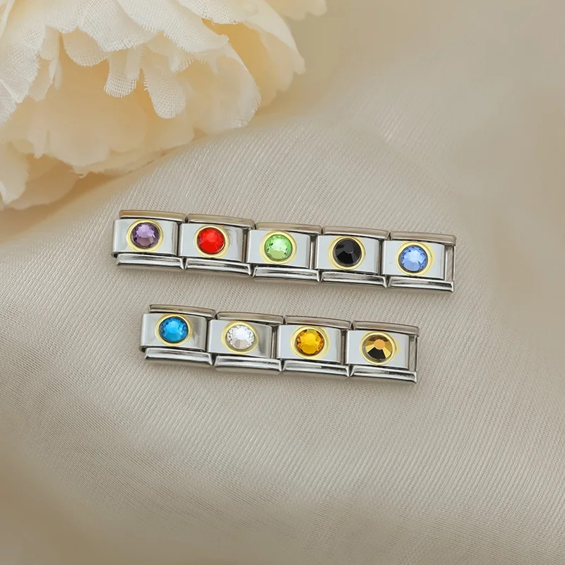 Birthstone Crystal Solitaire Italian Charms - Image 3