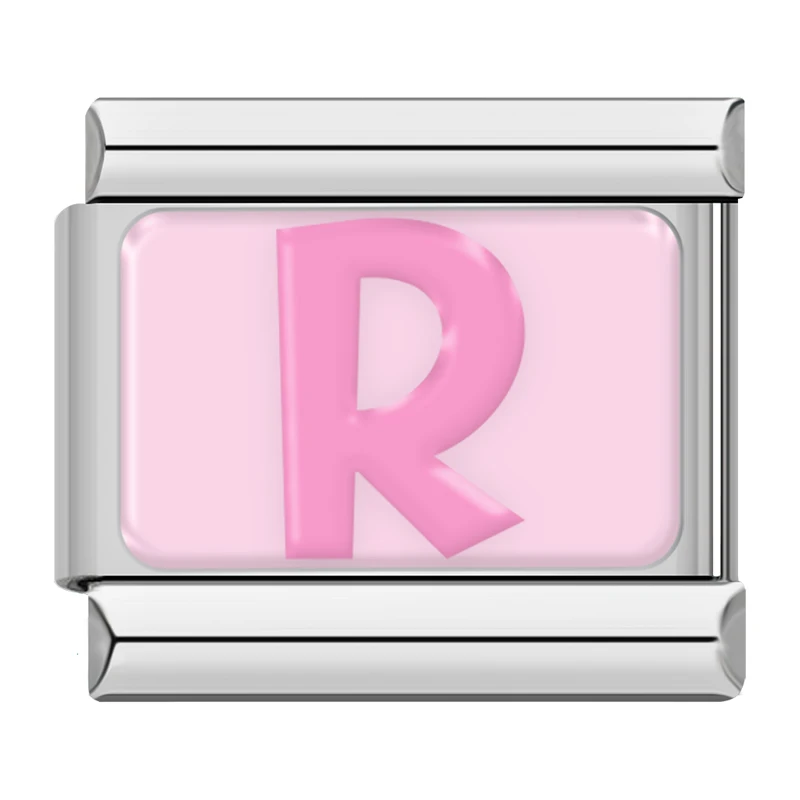 Pink Letter Italian Charms A to Z - Image 25