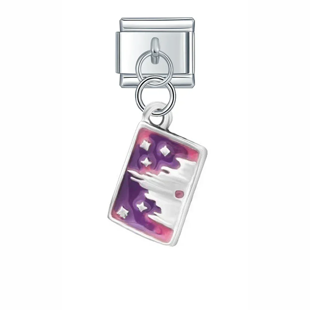 Tulip and Rose Dangle Italian Charms - Image 12