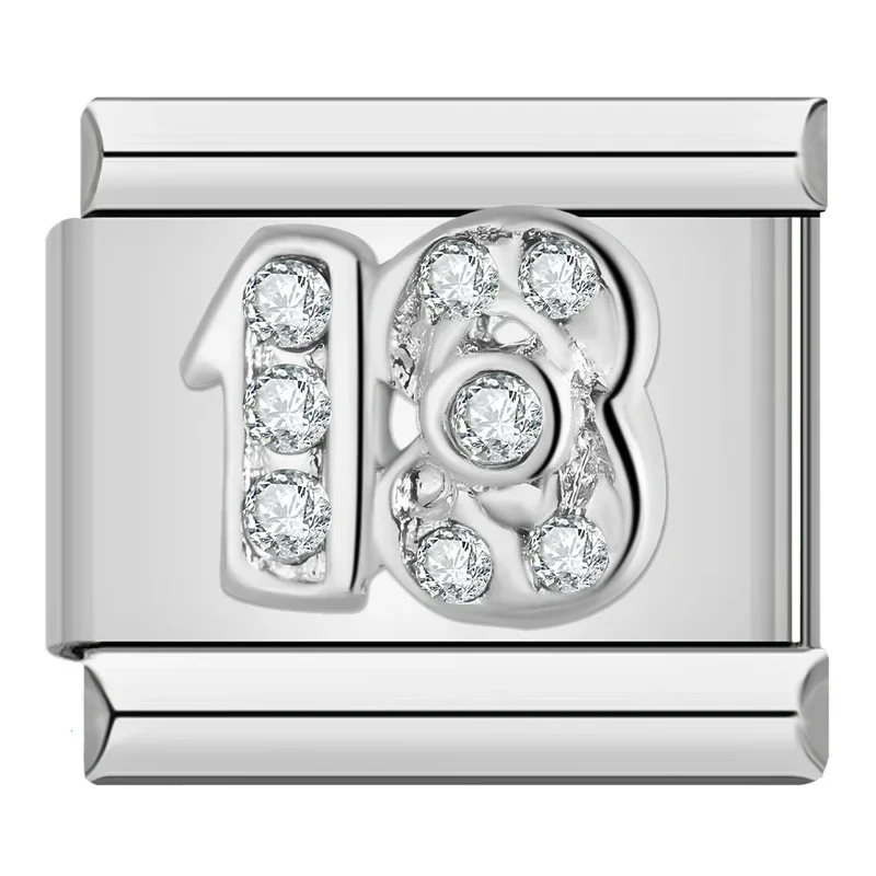 Milestone Number Italian Charms