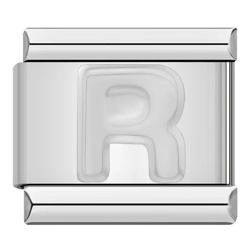 Silver Block Letter Italian Charms - Image 27
