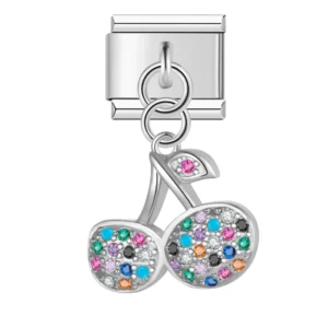 Sparkle Fruit and Key Italian Charms