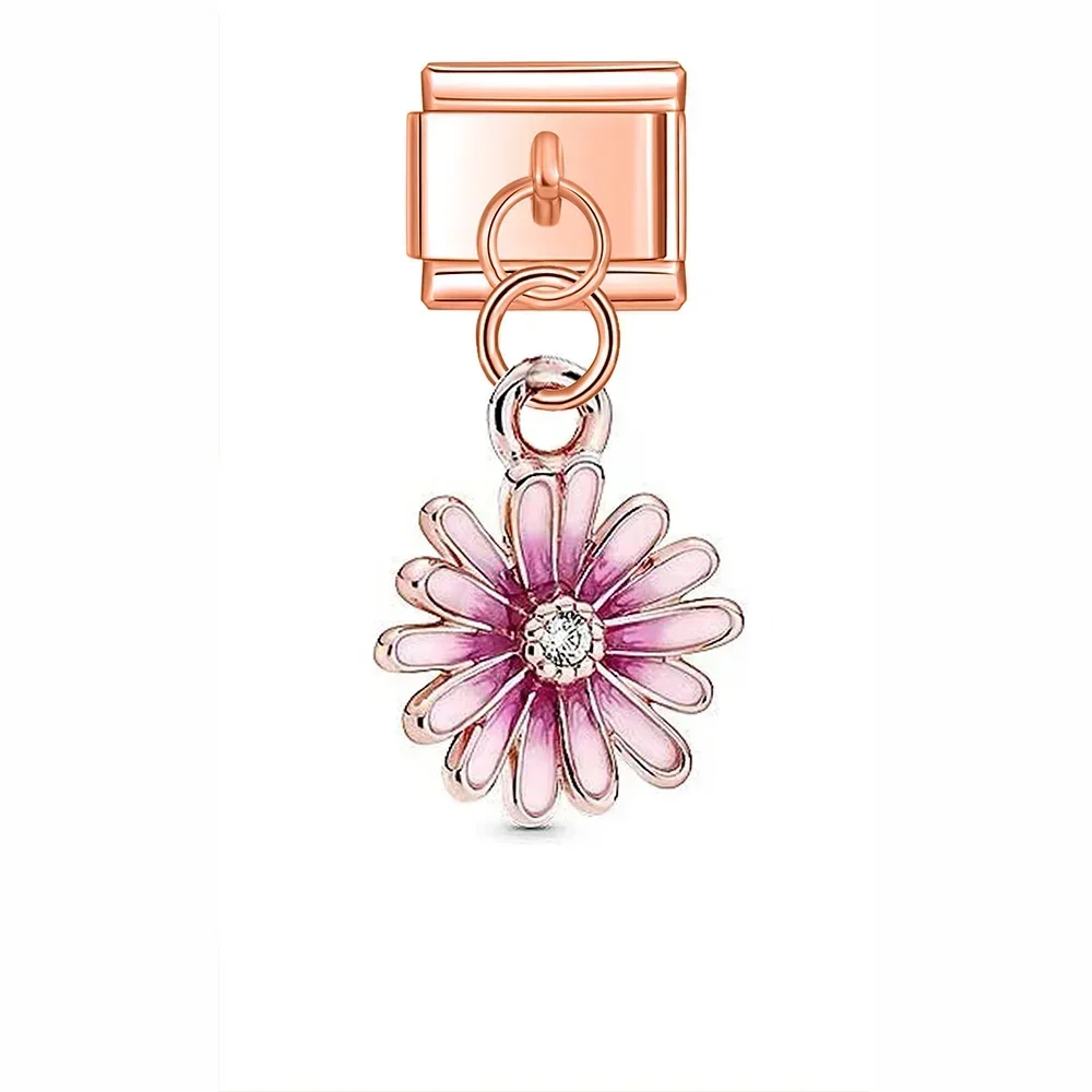 Tulip and Rose Dangle Italian Charms - Image 8