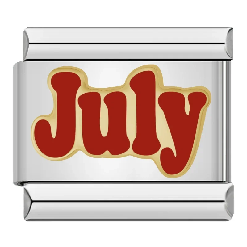 Red Month Name Italian Charm - Image 13