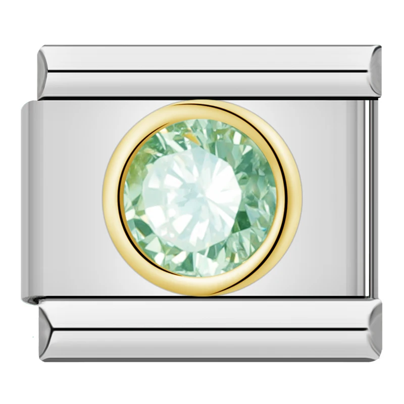 Birthstone Crystal Solitaire Italian Charms - Image 5