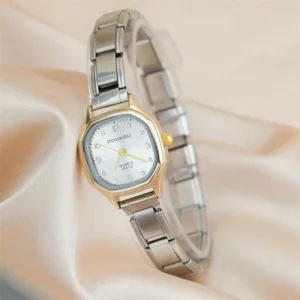 Gold Octagon Italian Charm Watch