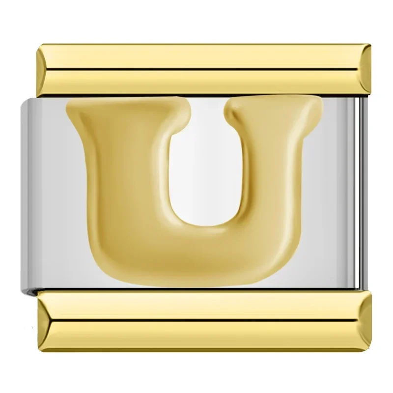 Gold Alphabet and Heart Italian Charms - Image 32