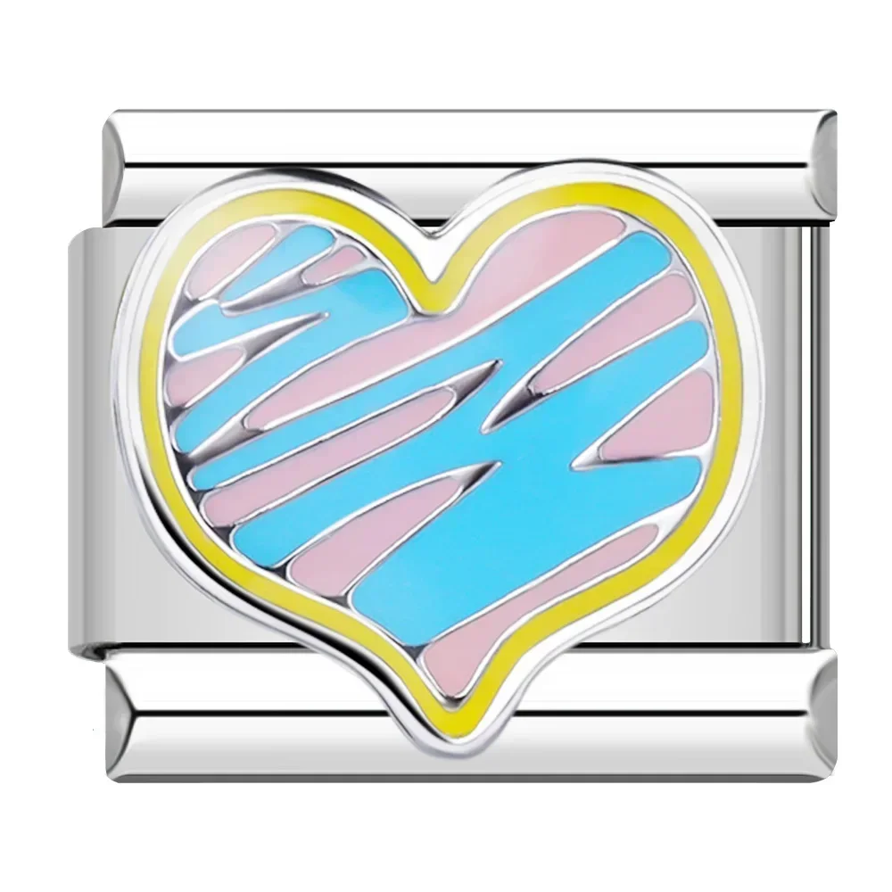 Colourful Heart and Flower Italian Charms - Image 22
