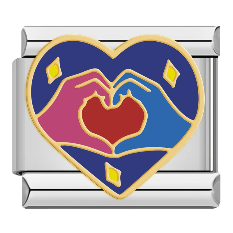 Christmas and Colourful Heart Italian Charms - Image 15