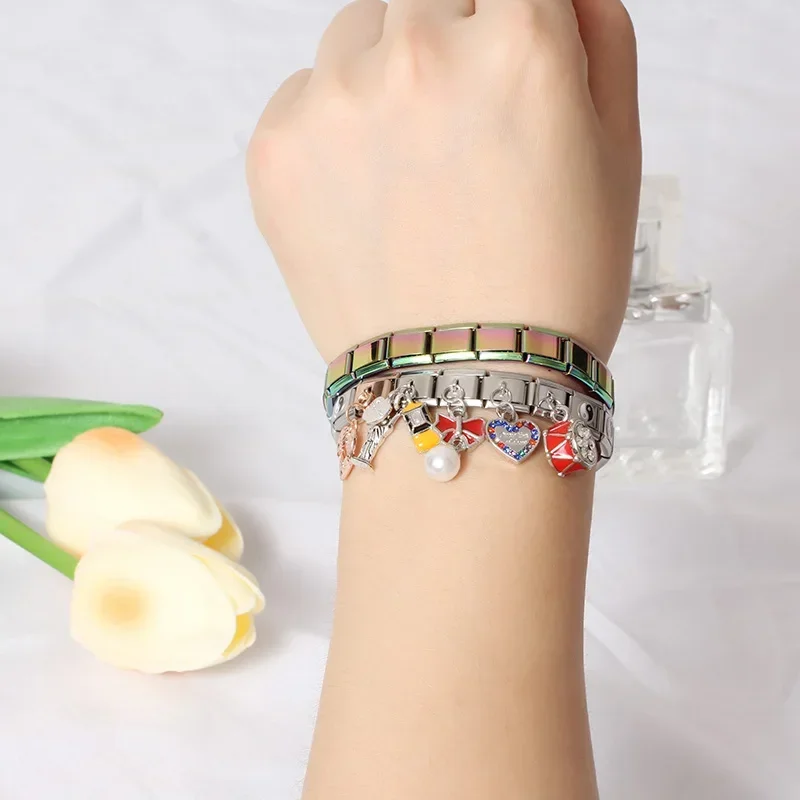 Cherry, Heart and Astronaut Dangle Italian Charms