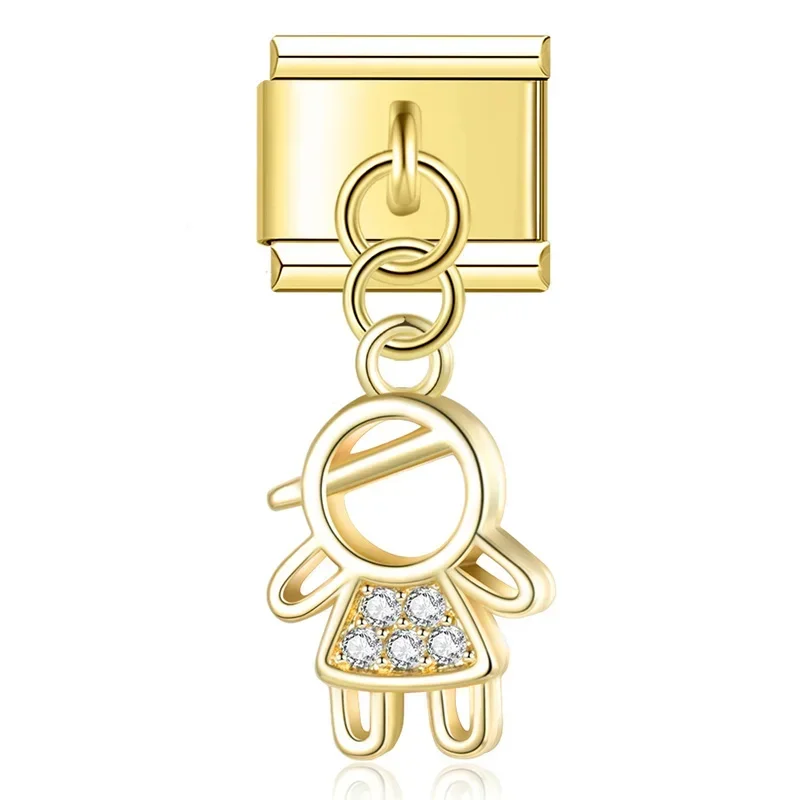Little Boy and Girl Dangle Italian Charms - Image 23