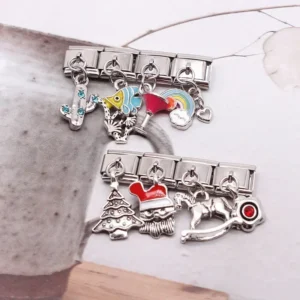 Beach Holiday Dangle Italian Charms