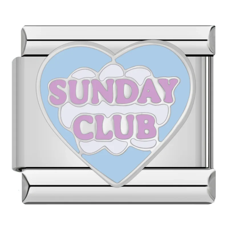 Cool Girl and Sunday Club Heart Italian Charms