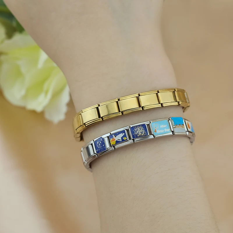 Travel, Plane and Heart Italian Charms - Image 2