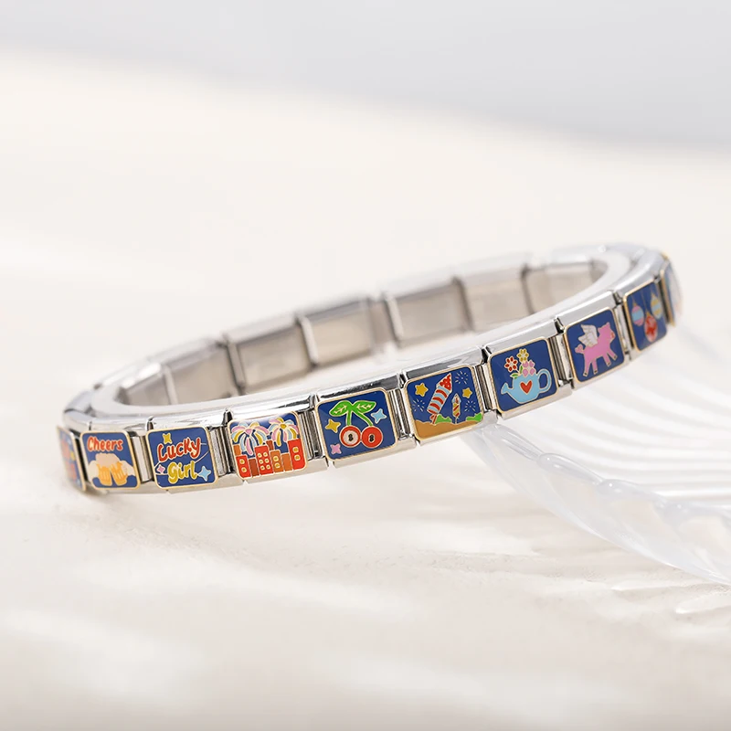 Cheers, New Year and Lucky Girl Italian Charms - Image 3