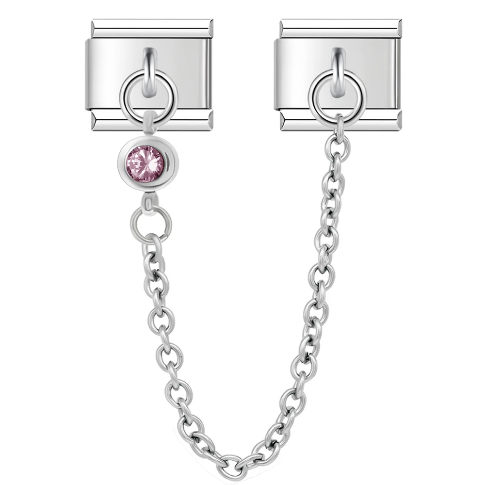 Crystal Safety Chain Italian Charms - Image 10