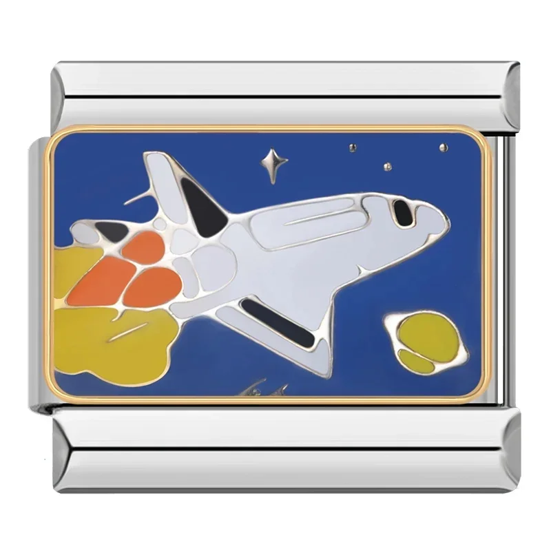 Travel, Plane and Heart Italian Charms - Image 23