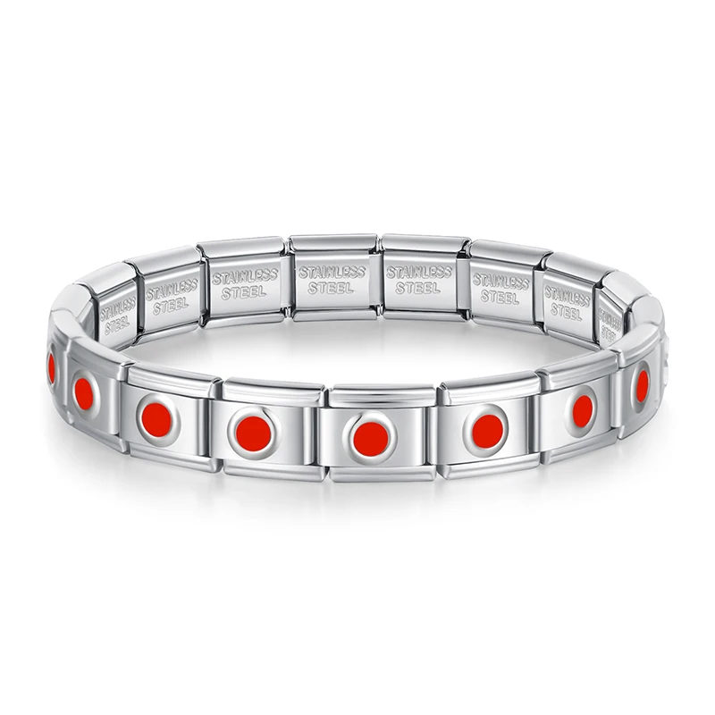 Red Heart and Crown Italian Charm Bracelet - Image 5