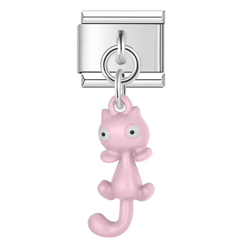Cat and Bow Dangle Italian Charms - Image 4