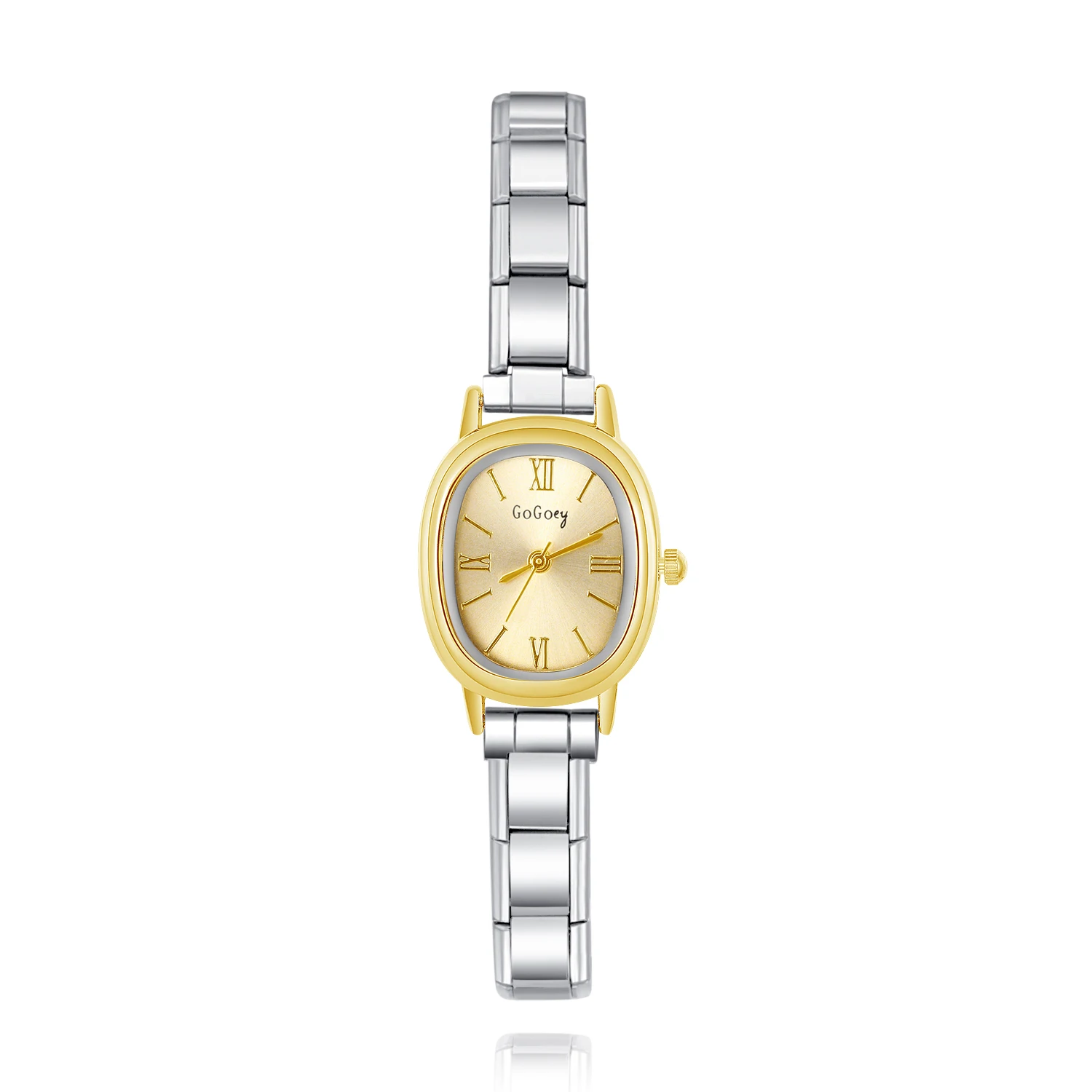 Gold Tonneau Italian Charm Watch - Image 6