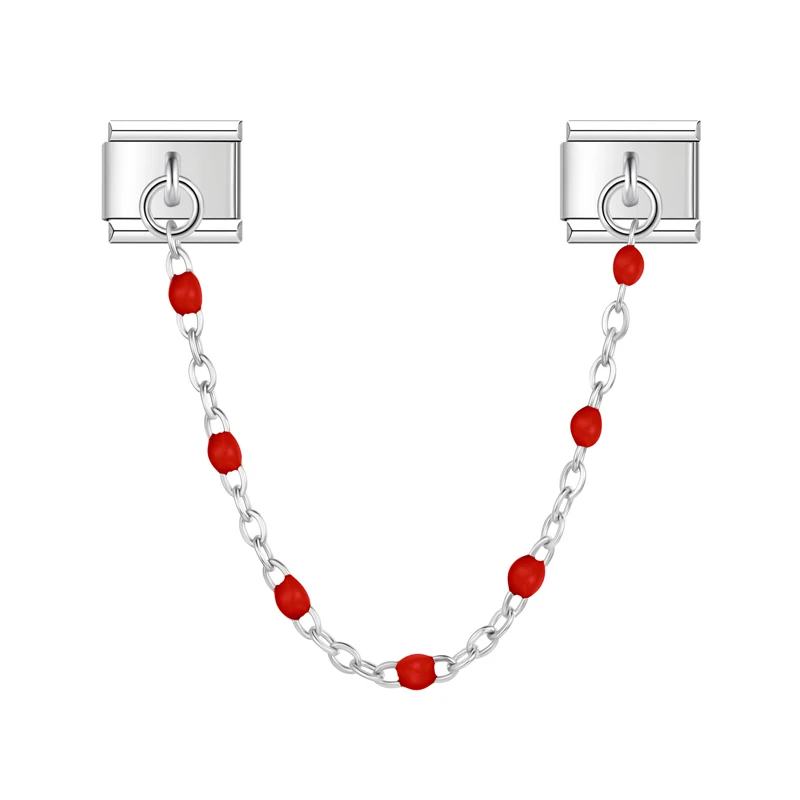 Colour Bead Safety Chain Italian Charms - Image 16