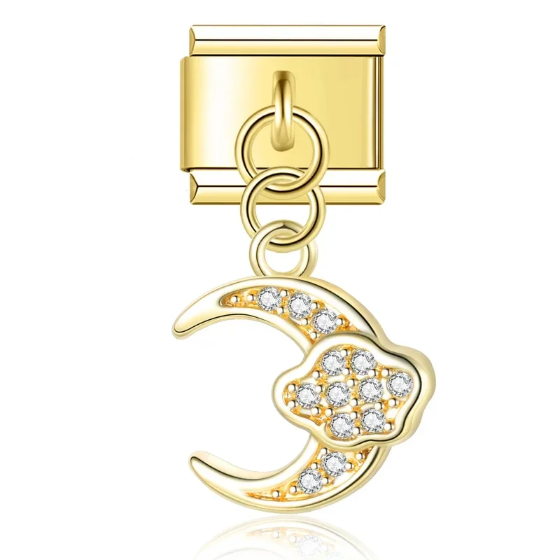 Evil Eye, Butterfly and Moon Dangle Italian Charms - Image 4