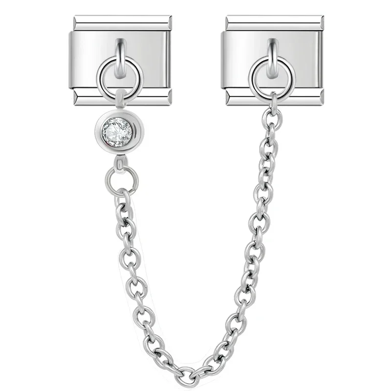 Crystal Safety Chain Italian Charms - Image 9