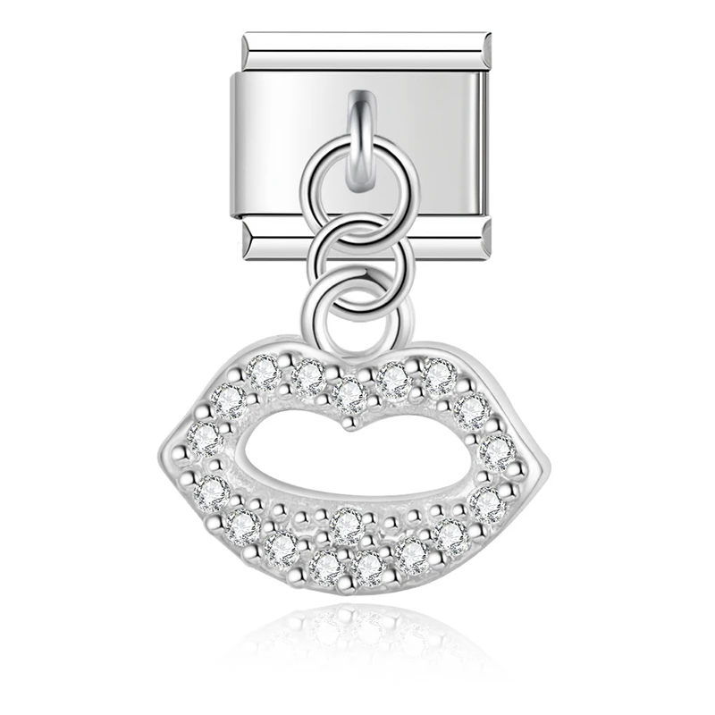 Crystal Paw, Lips and Heart Dangle Charms - Image 3
