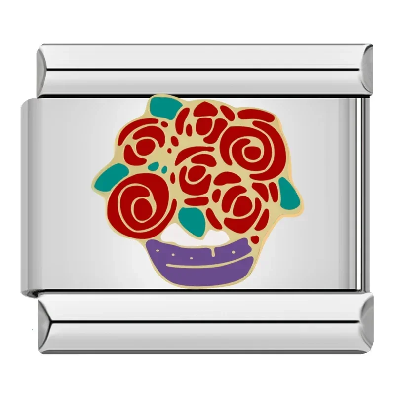 Flower, Pumpkin and Watermelon Italian Charms