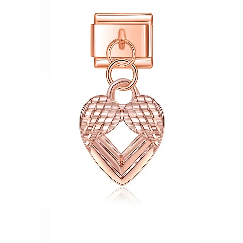 Cherry, Heart and Astronaut Dangle Italian Charms - Image 7