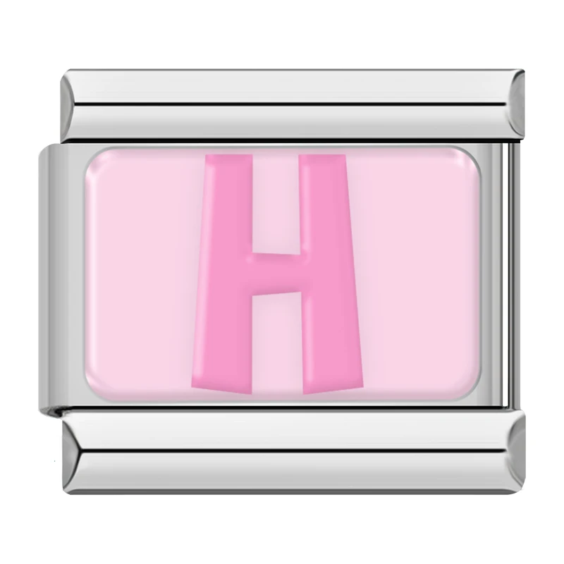 Pink Letter Italian Charms A to Z - Image 16