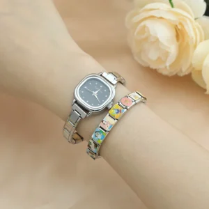 Crystal Cushion Italian Charm Watch