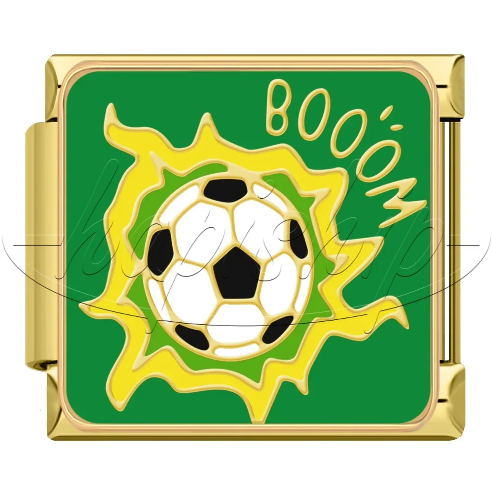 Football and Gold Sports Italian Charms - Image 15