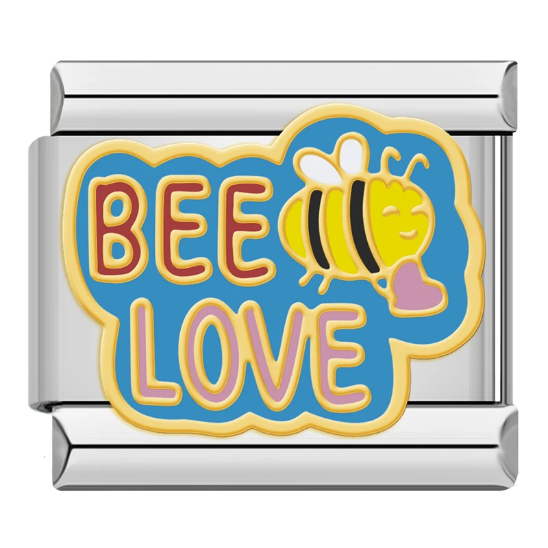 Bee Happy Fun Slogan Italian Charms - Image 11
