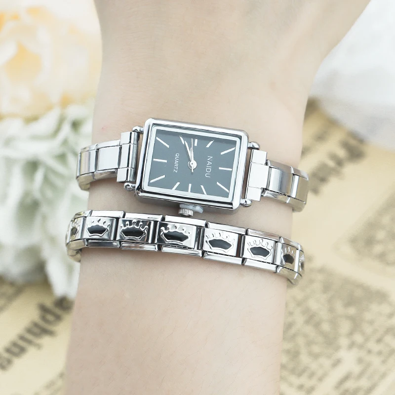 Rectangle Italian Charm Watch